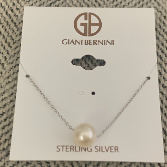 GIANI BERINI STERLING SILVER FRESHWATER PEARL PENDENT with Pearl Ring Set - Picture 3 of 6